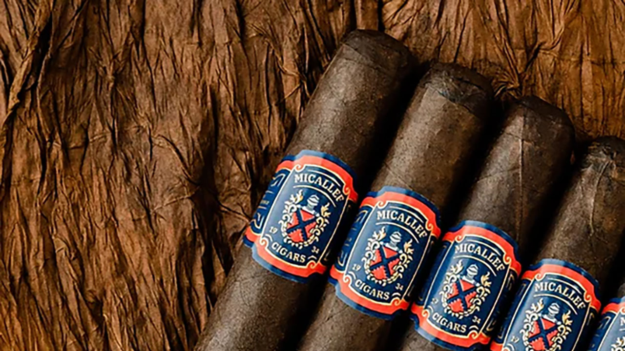 Micallef Cigars lined up on table